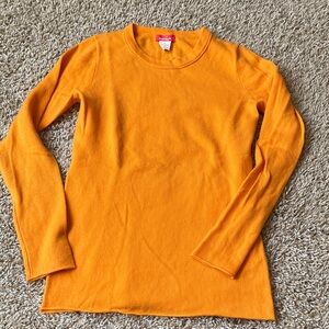 J Crew Cashmere Orange Long Sleeve Top